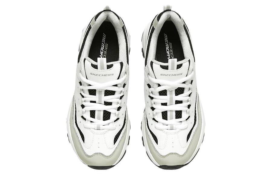 (WMNS) Skechers Arch Fit D'Lites 'White Black Beige' 8730066-WLGY