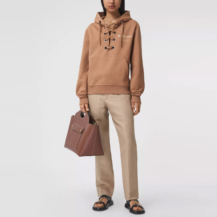 (WMNS) Burberry SS21 Printing Cotton Loose Hoodie 80386901