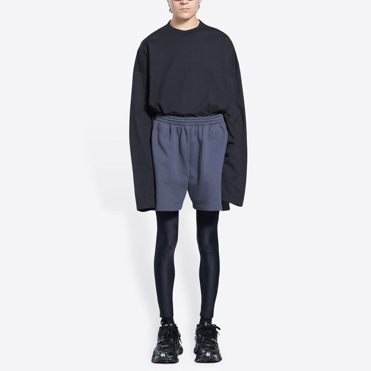 Balenciaga Political Campaign Sweat Shorts 'Dark Grey' 676137TKVI91366