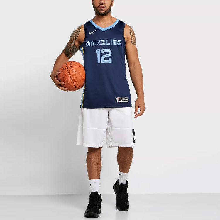 Nike NBA Team limited Jersey SW Fan Edition Gray Memphis Grizzlies Morant No. 12 Navy Blue Dark blue AA7095-426