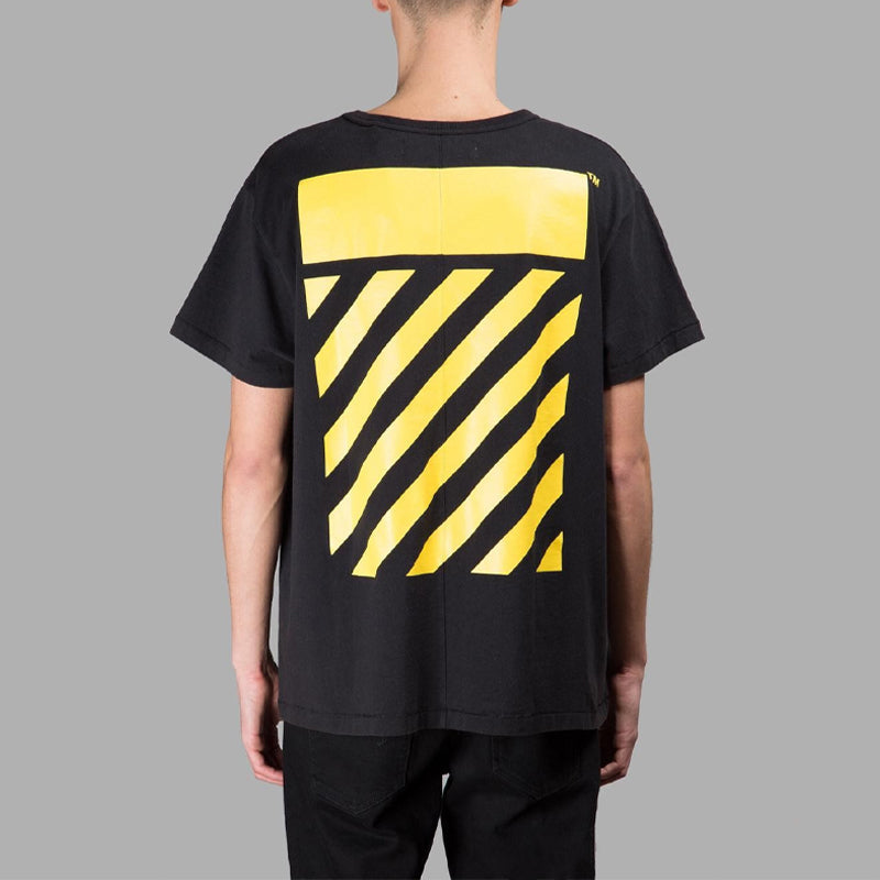 Off-White Virgil Abloh Printing Short Sleeve Version Black OMAA002G20JER0031099