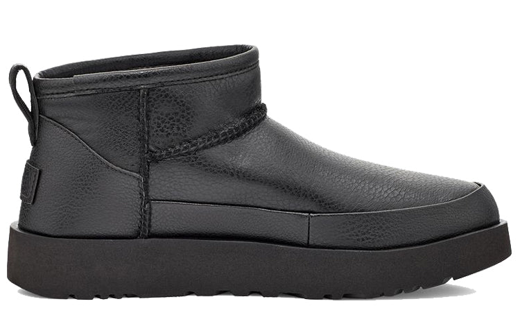 (WMNS) UGG Classic Sugar Ultra Mini 'Black' 1121618-BLK