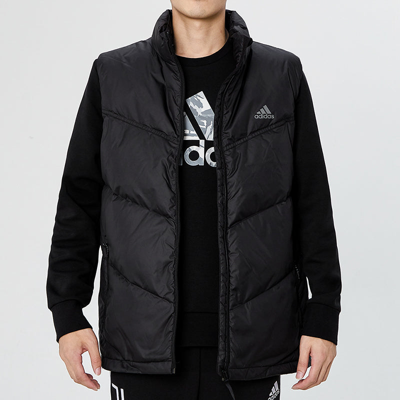 adidas Down Vest Outdoor Stay Warm Stand Collar Black H20775
