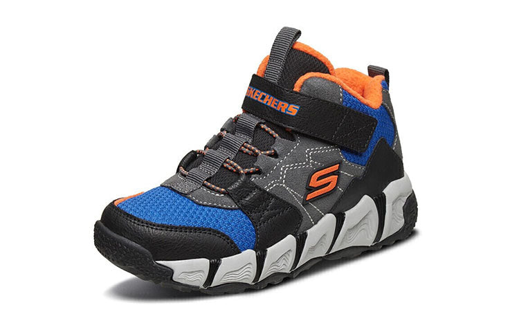 (GS) Skechers Dlites Velocitrek Shoes 'Grey Black Blue' 660074L-BKCC