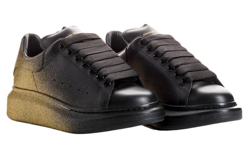 (WMNS) Alexander McQueen Oversized Sneakers 'Black Gold' 685672WIB9M1088