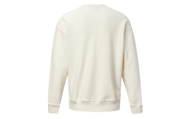 Converse Round-neck Long-sleeve Sweater Men White 10019956-A03