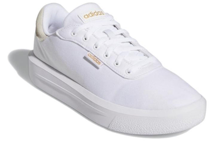 (WMNS) adidas Court Platform CLN 'White Gold Metallic' GZ1689