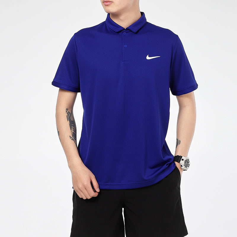Nike Running Training Sports Quick Dry Breathable Short Sleeve Polo Shirt Blue CW6851-471