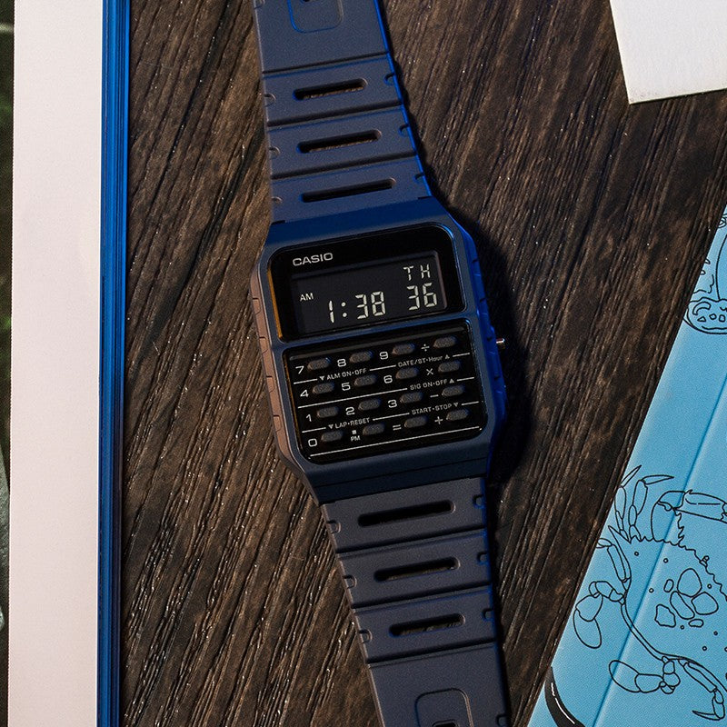 CASIO YOUTH Vintage Calculater Muli-Functional Unisex Mens Blue Digital CA-53WF-2B