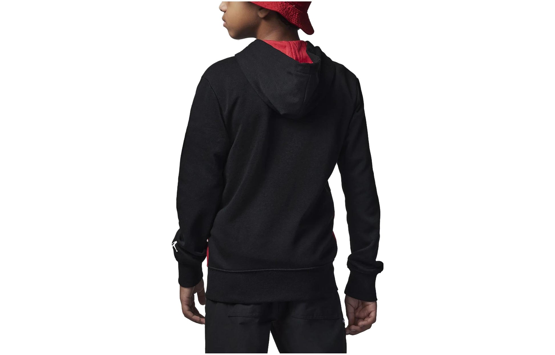 (GS) Air Jordan Vert Tape Full-Zip Hoodie 'Black' FB1649-010