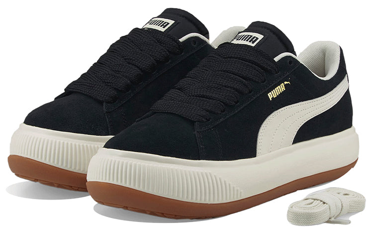 (WMNS) PUMA Suede Mayu Up Sneakers Black/White 381650-05
