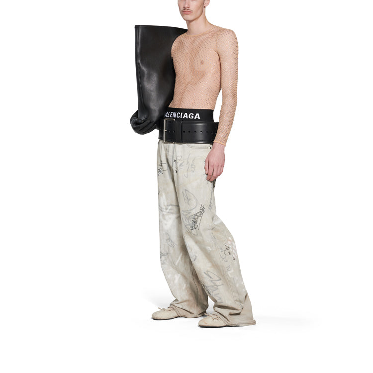 Balenciaga Graffiti Baggy Pants 'Grey' 745223TBP475411