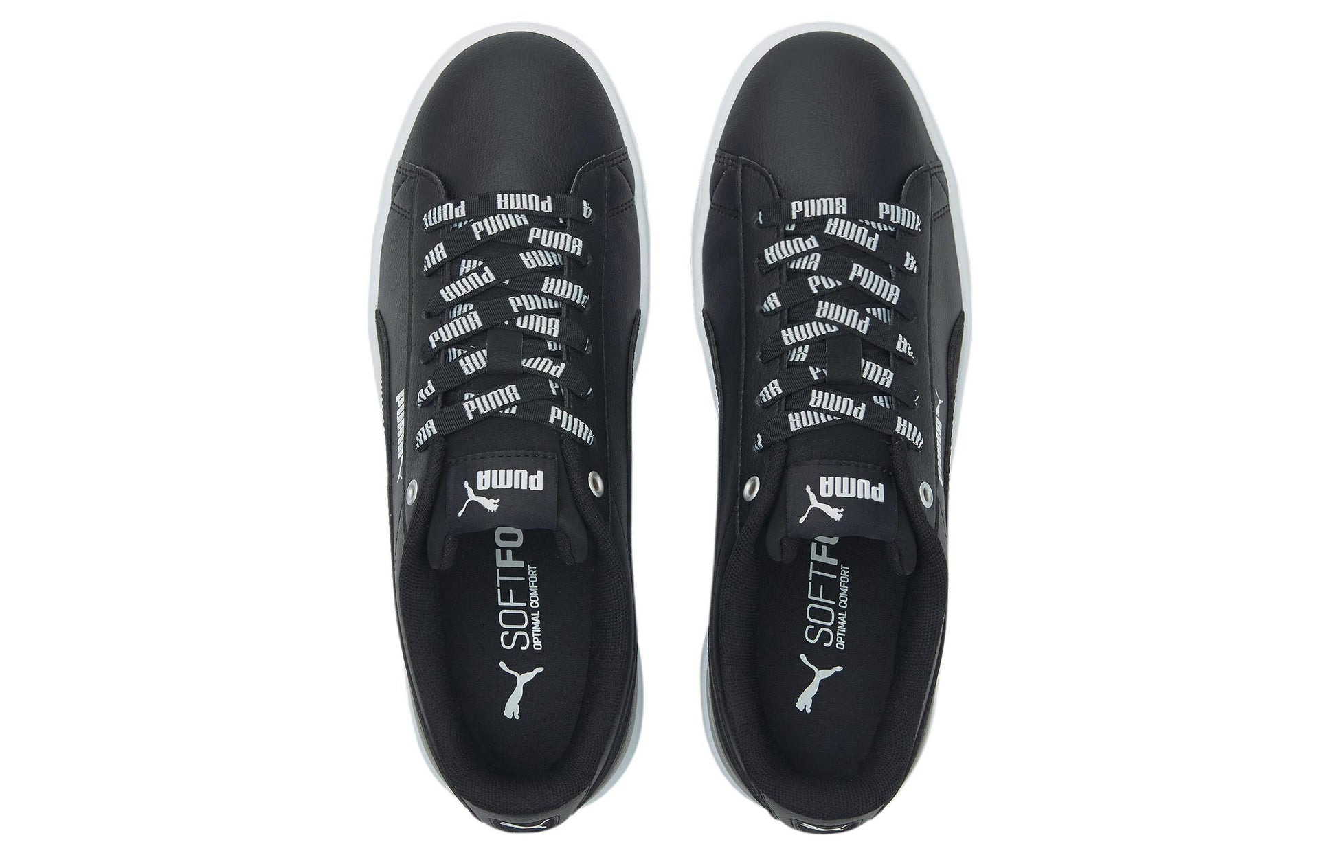 PUMA Vikky V3 Logomania Casual Skateboarding Shoes Black White 383025-02