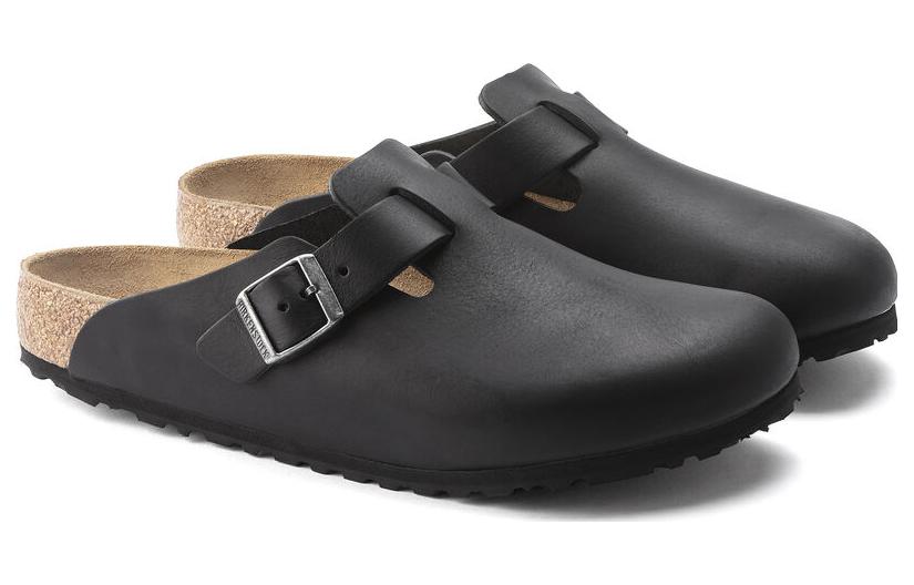 Birkenstock Boston Grip Natural Leather 'Vintage Wood Black' 1023458