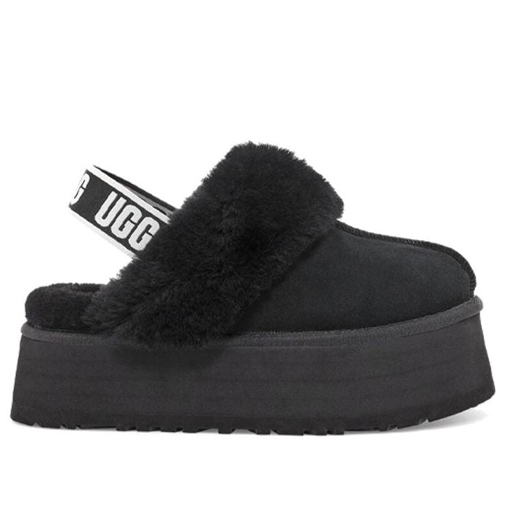 (WMNS) UGG Funkette Slipper 'Black' 1113474-BLK
