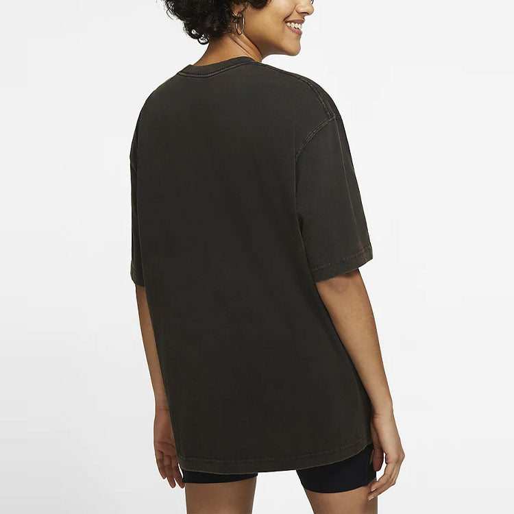 (WMNS) Air Jordan Wings Logo Loose Short Sleeve Asia Edition 'Black' CV7430-010