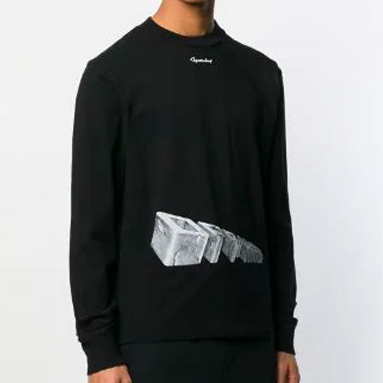 Men's Off-White 3d Pattern Pullover Black OMAB021R191850041088