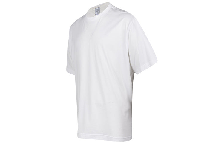 Men's Y-3 SS21 Classic Offset Logo Printing Short Sleeve White GV4186