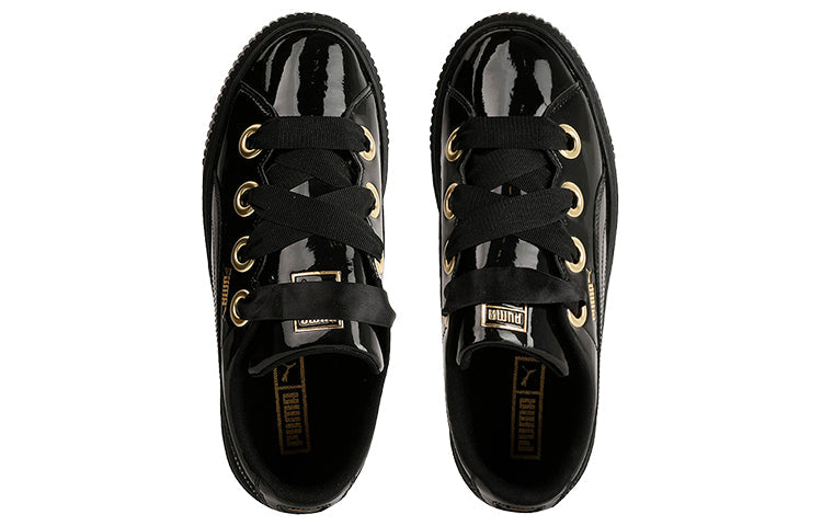 (WMNS) PUMA Platform Kiss Patent 'Black Gold' 366012-01