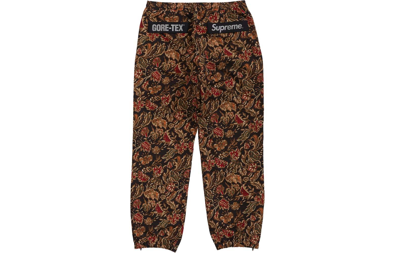 Supreme FW18 x GORE-TEX Pant Flower Print Printing Crossover Casual Long Pants SUP-FW18-579