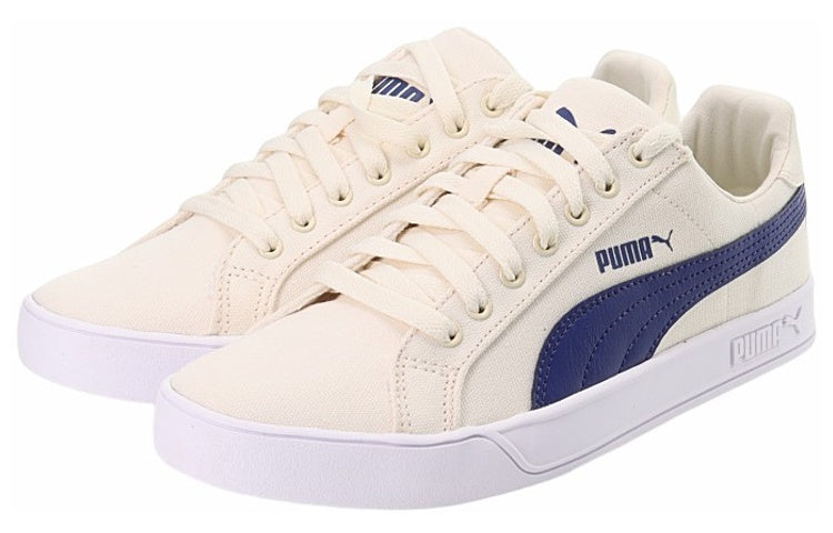 PUMA Smash Vulc Canvas Retro Sports Casual Shoes White 374754-06