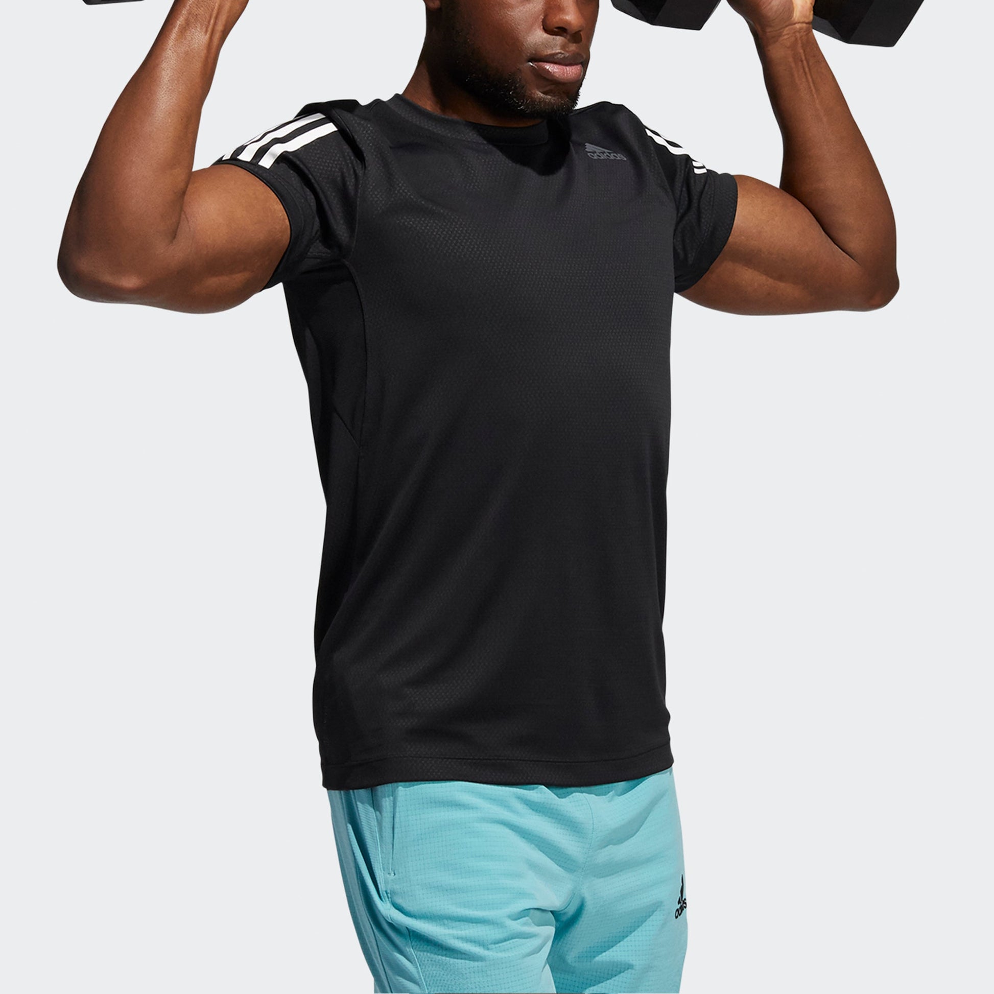 adidas H.rdy Warri Tee Contrasting Colors Breathable Sports Short Sleeve Black GT8259
