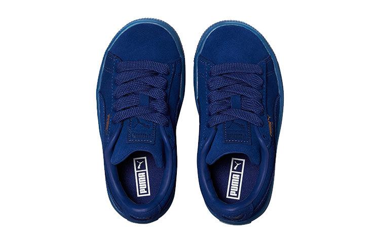 (PS) PUMA Suede Classic Mono Gold Casual Board Shoes Blue 381571-02