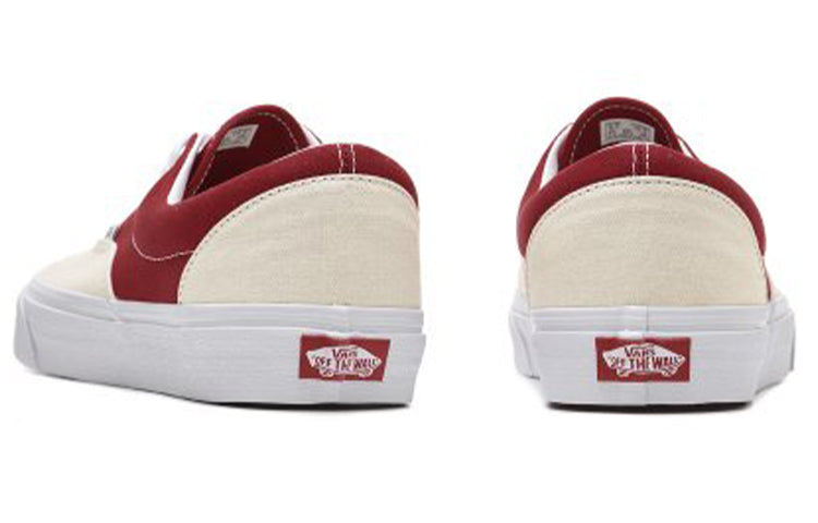 Vans Era Breathable Wear-Resistant Non-Slip Low Top Casual Skate Shoes Red White VN0A54F14FX