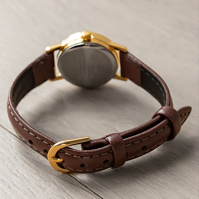 Casio Influencer Analog Leather Strap Watch 'Brown Gold' LTP-1095Q-9B1