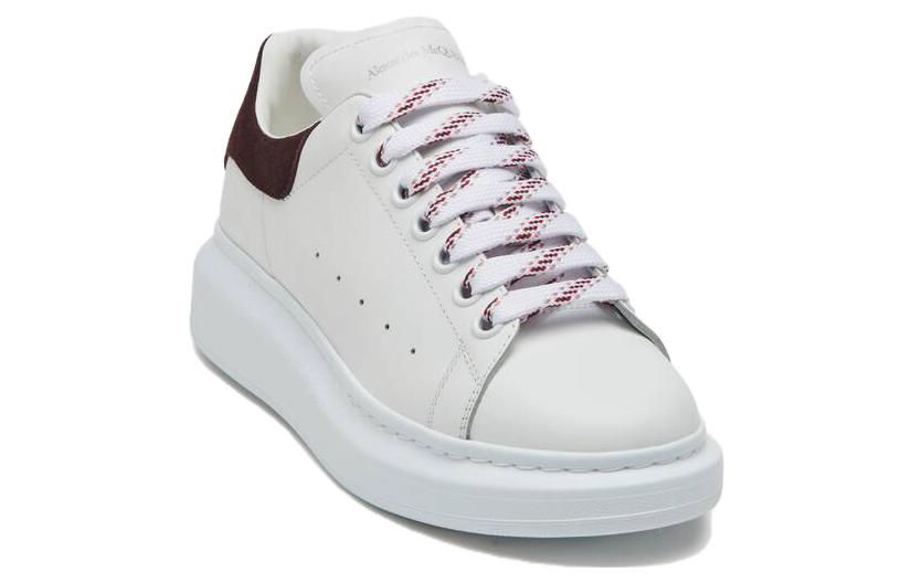 (WMNS) Alexander McQueen Oversized Sneaker 'White Dark Burgundy' 718139WIE988719