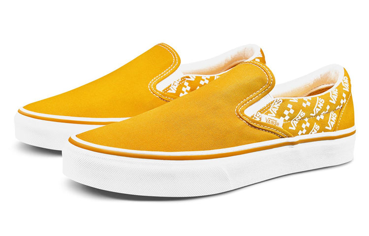 Vans Classic Slip-On 'Logo Repeat - Cadmium Yellow' VN0A4U38WL3