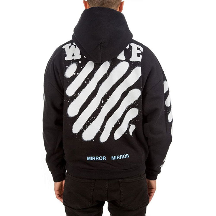 Off-White Graffiti Stripe Hoodec Fleece Men Black OMBB009S171920231001