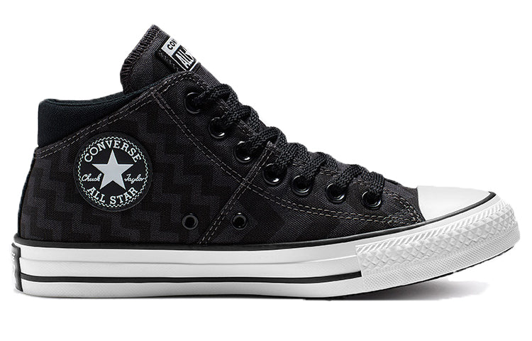 (WMNS) Converse Chuck Taylor All Star GLAM DUNK MADISON MID Canvas Black White 565387C