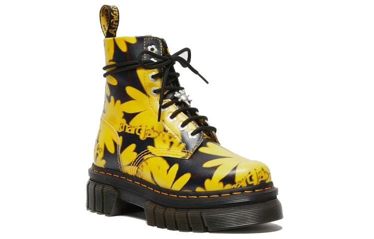 (WMNS) Dr. Martens Audrick x Heaven By Marc Jacobs Daisy Platform Boots 'Black Yellow' 27513032
