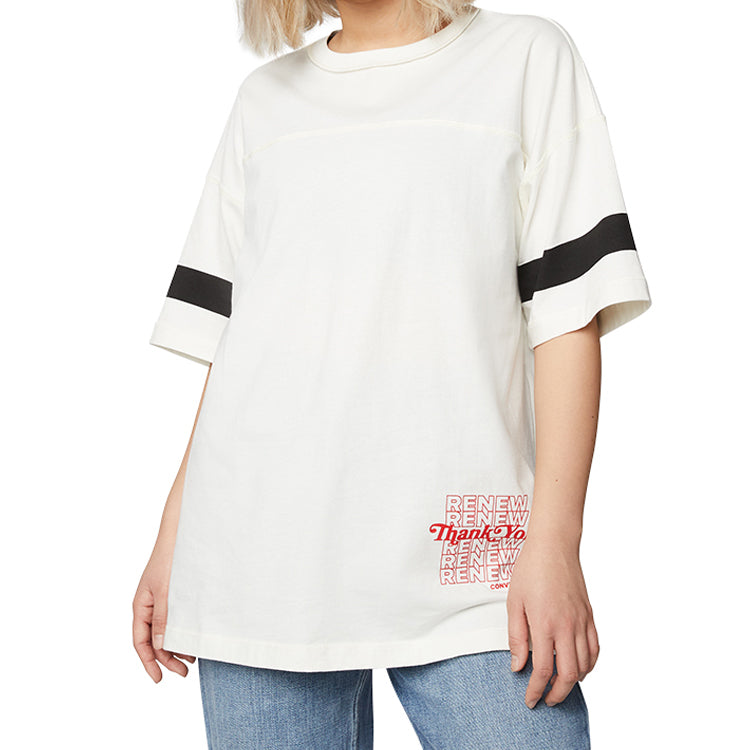 (WMNS) Converse Renew Alphabet Printing Short Sleeve White 10018928-A02