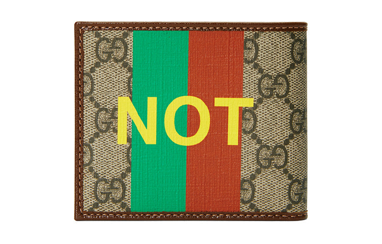 Gucci Fake Not Supreme Logo Billfold Wallet 'Beige Multi' 636166-2GCAG-8280