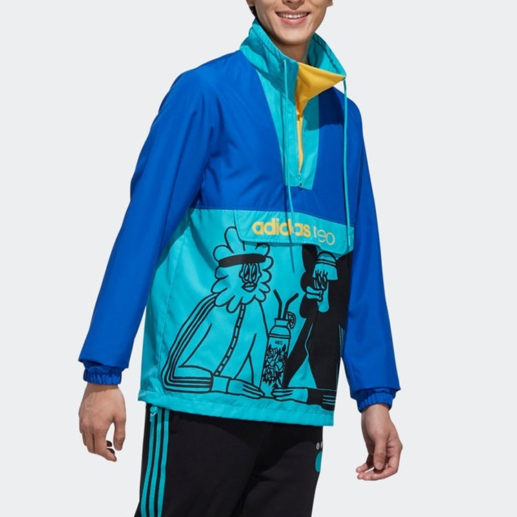 (WMNS) adidas neo Unisex RADIO W ANORK Windbreaker Blue FU3589