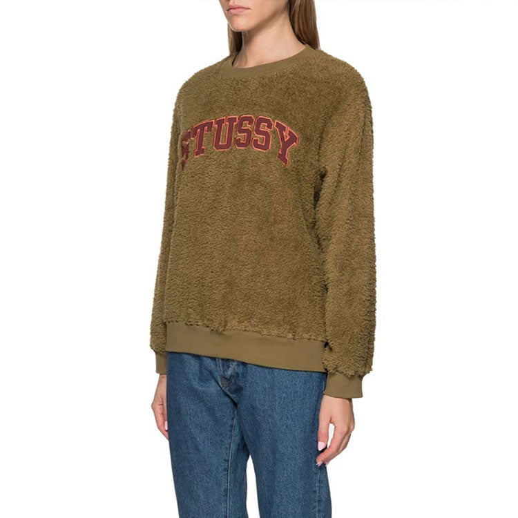 Stussy Pilar Sherpa Plush Round Neck 218088OLIV