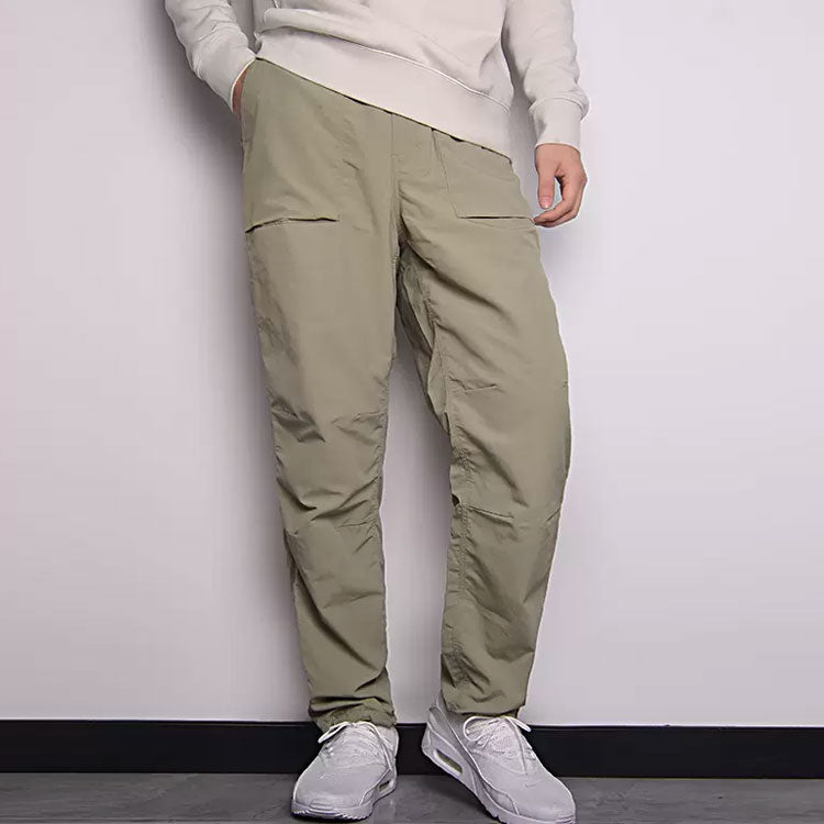 Men's Converse Solid Color Woven Straight-Leg Casual Pants/Trousers light grey Green 10021100-A04