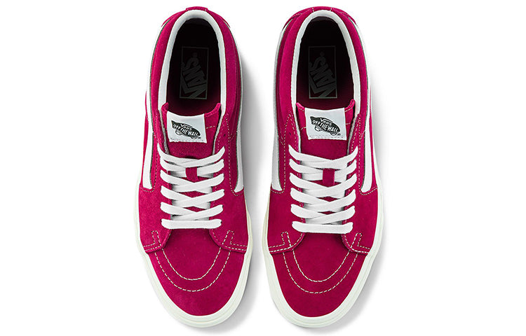 Vans SK8-Mid Mid Tops Casual Skateboarding Shoes Unisex Red Rose VN0A3WM32V9