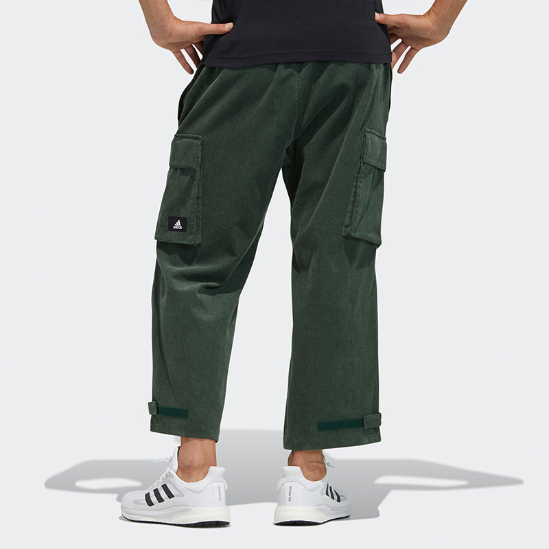 adidas Ub Pnt Cdr Sports Cargo Pocket corduroy Long Pants Green GP1813