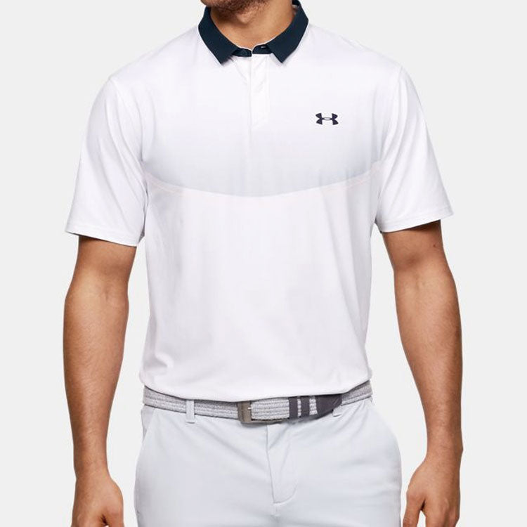 Under Armour Iso-Chill Graphic Polo Shirt 'White Black' 1350980-100