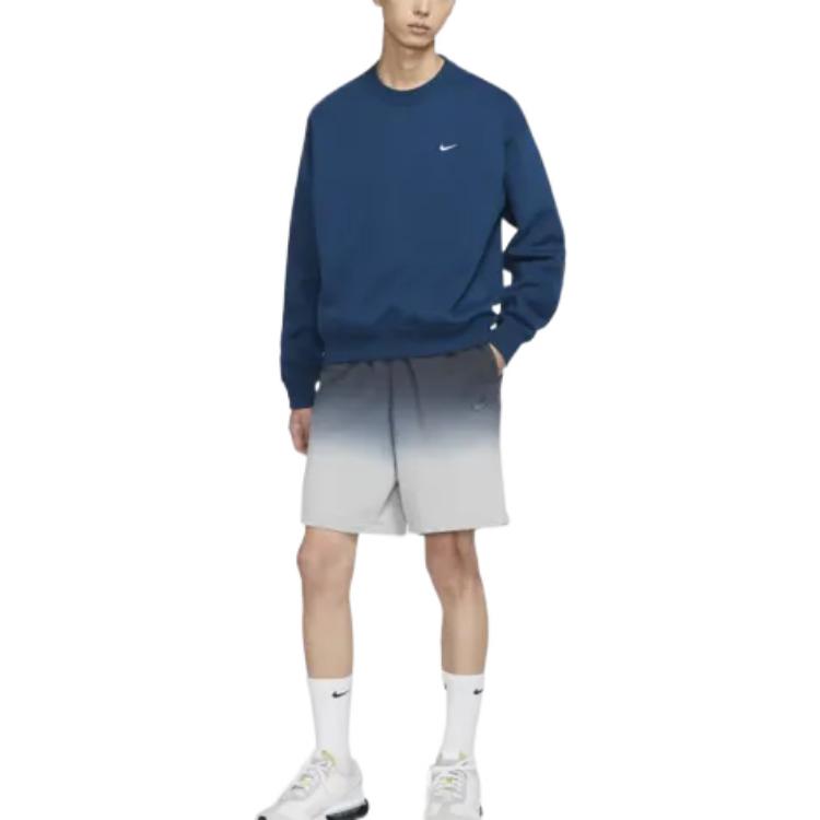 Nike Round Neck Pullover Loose Long Sleeves Hoodie Men's Blue DA0318-460