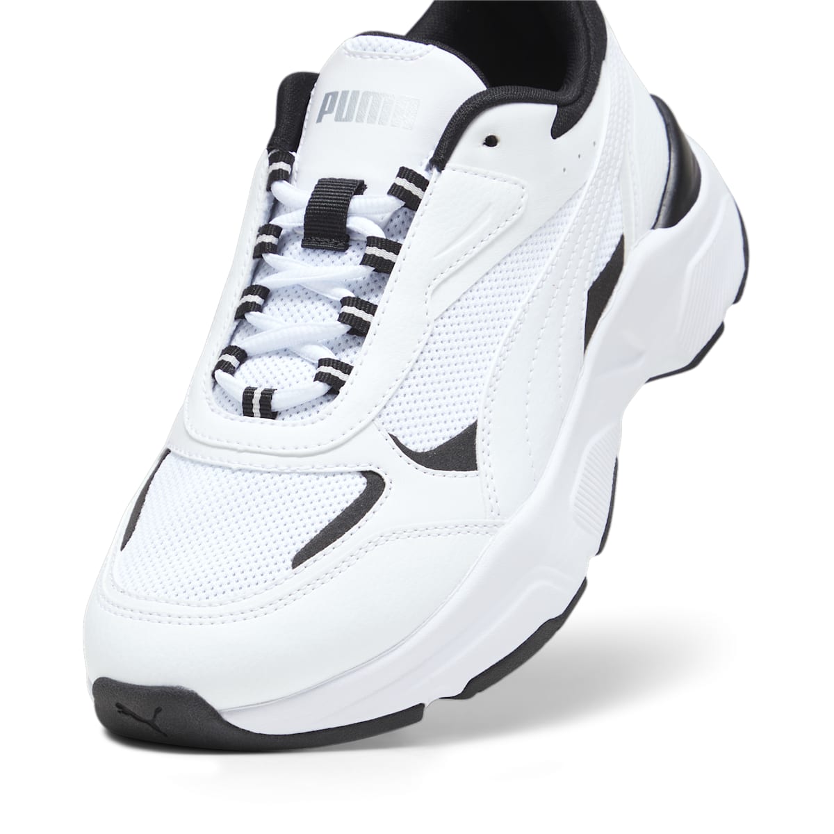 (WMNS) PUMA Cassia Sneakers 'White Black' 384647-18