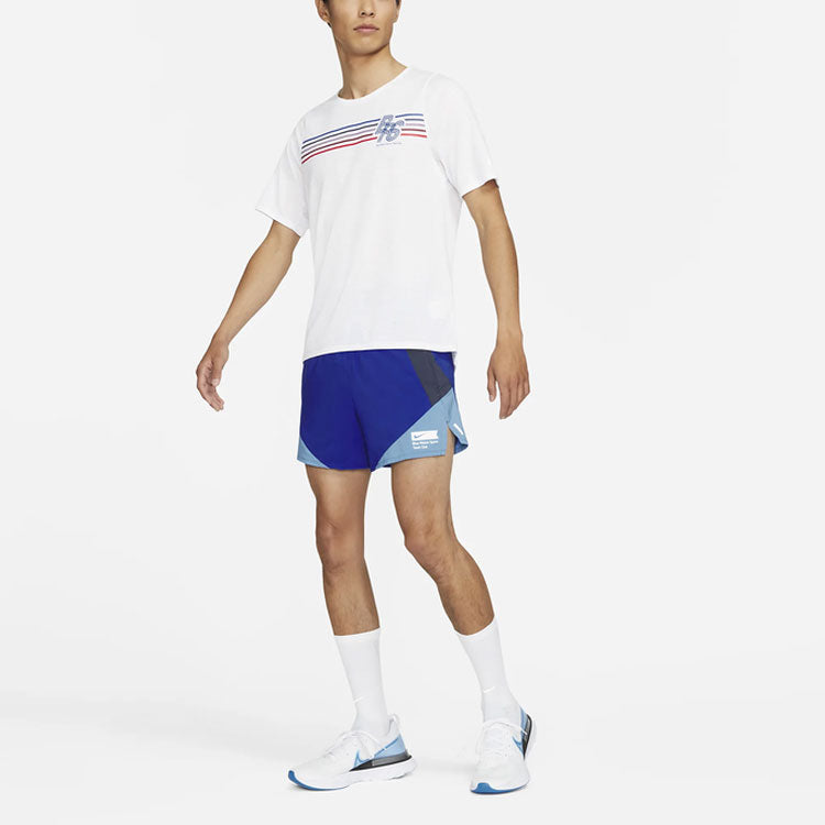 Men's Nike Rise 365 Brs Sports Running Round Neck Short Sleeve White T-Shirt DC9943-100