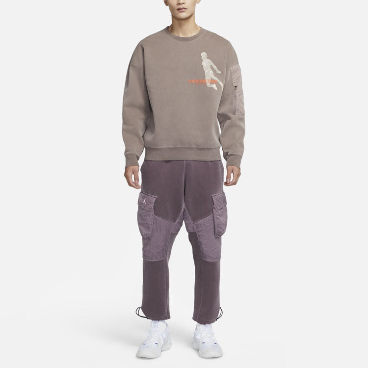 Air Jordan 23 Engineered Casual Knitted Turtleneck Sweater For Men Brown/Gray DD0849-229