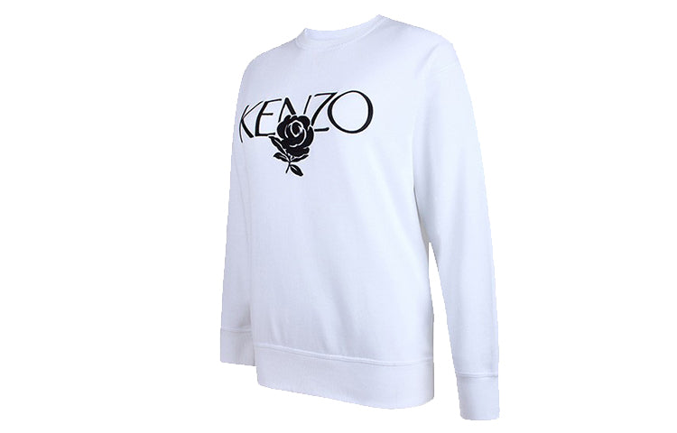 (WMNS) KENZO Printing Round-neck Swea White F952SW779952-01