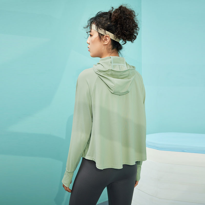 (WMNS) Reebok Woven Zipper Sun Protection Jacket 'Green' 23RCS106WGL3