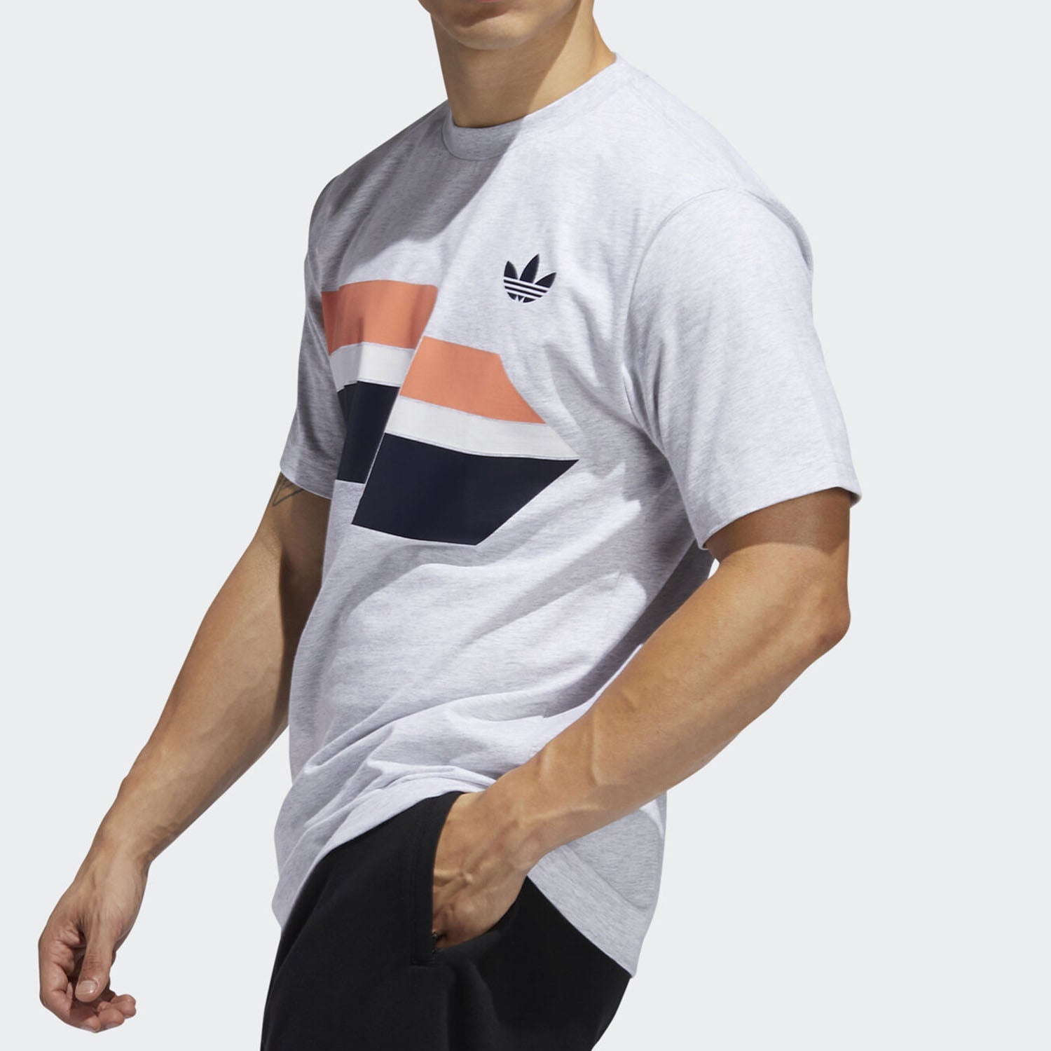 adidas originals Athleisure Casual Sports Round Neck Short Sleeve Gray FM1532