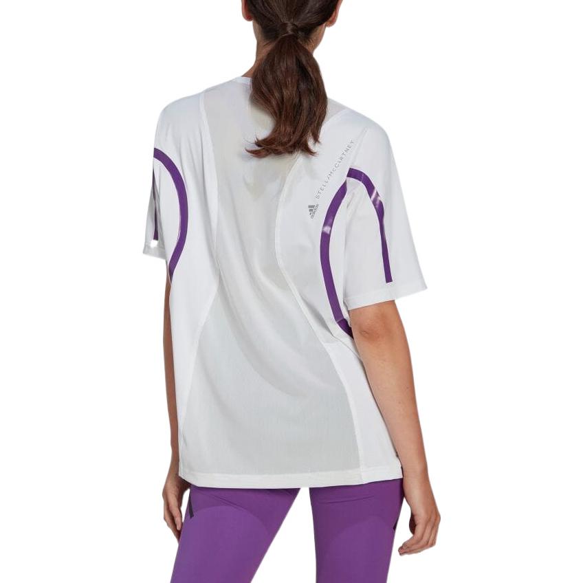 (WMNS) adidas by Stella McCartney TruePace Running Loose T-Shirt Asia Sizing 'White Purple' HG6857